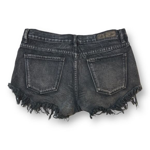 Denim Colman Saltwater & Song Black Distressed Jean Shorts Size 25 - Picture 5 of 5